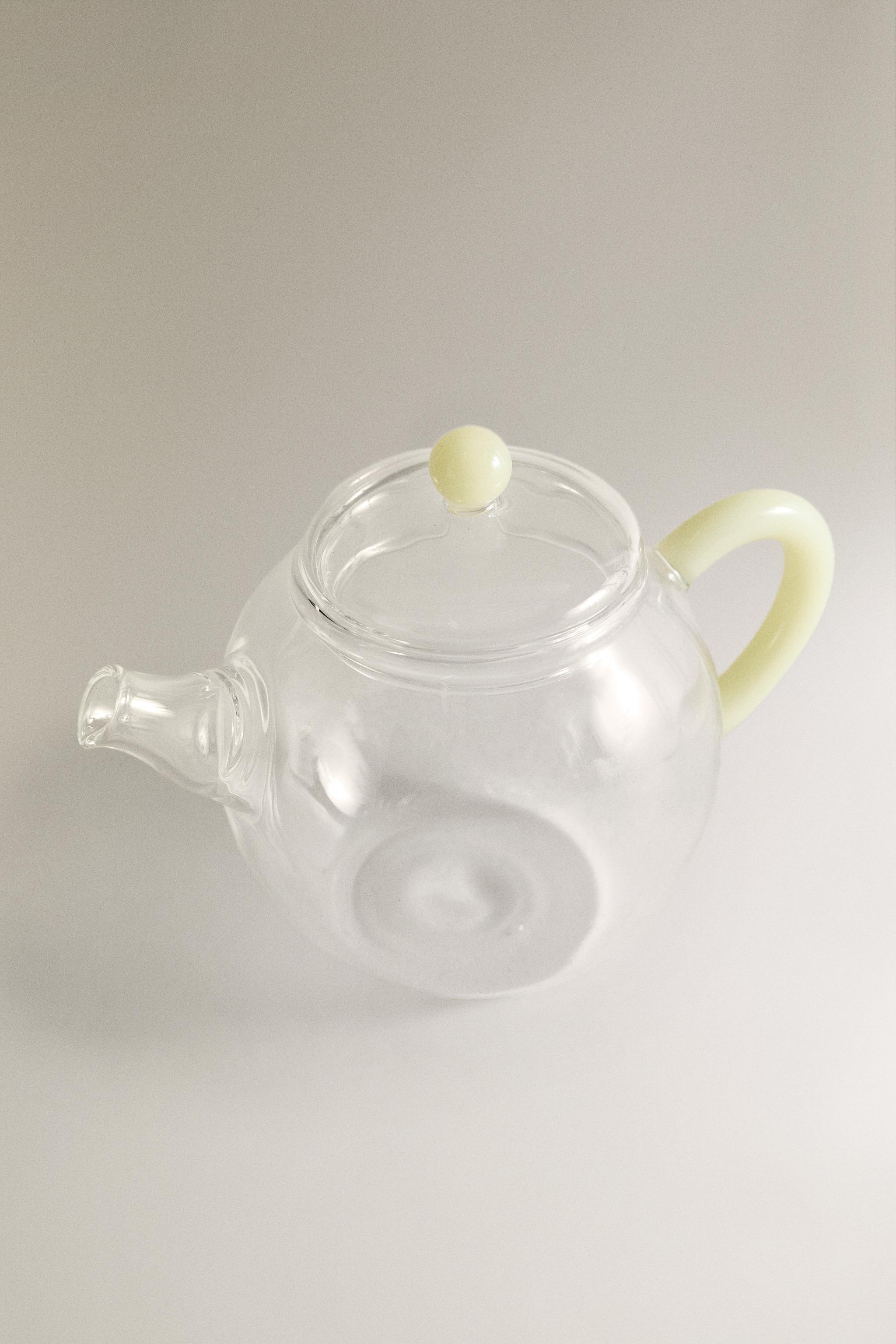 THÉIÈRE EN BOROSILICATE AVEC POIGNÉE COULEUR
